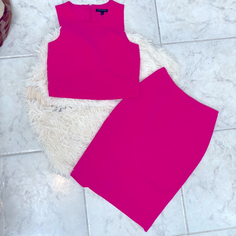 🎉NWOT Banana Republic Pink Skirt Set Size 0🎉